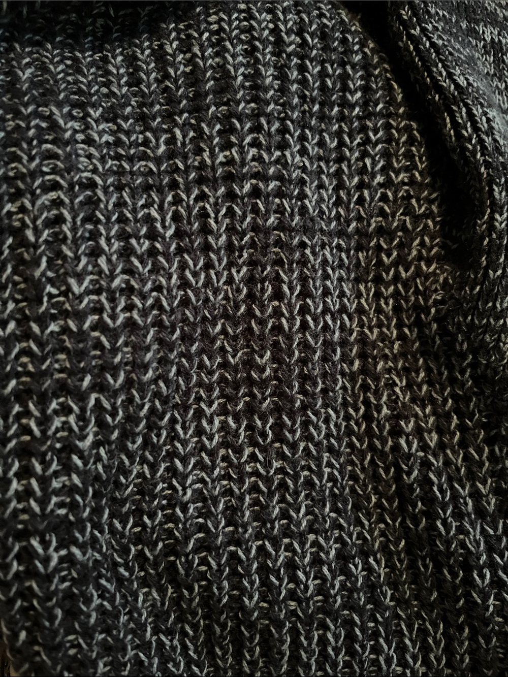 Men's Shawl Collar Button-Front Cardigan Sweater - Gray Marled - Picture 3 of 7